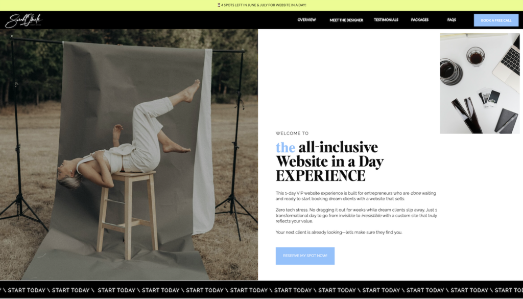 how do you structure a sales page